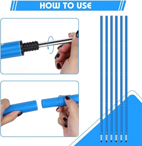 Miniatura 4 de HOTOOLME Equipo de entrenamiento de agilidad, equipo de entrenamiento de fútbol incluye 6 postes de agilidad, escalera de agilidad, 10 conos de