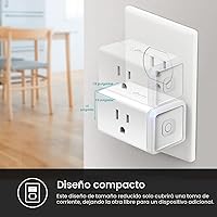 Vista 6 de Kasa Smart Plug Mini de 15 A, compatible con Apple HomeKit, toma inteligente que funciona con Siri, Alexa y Google Home, certificación UL, control