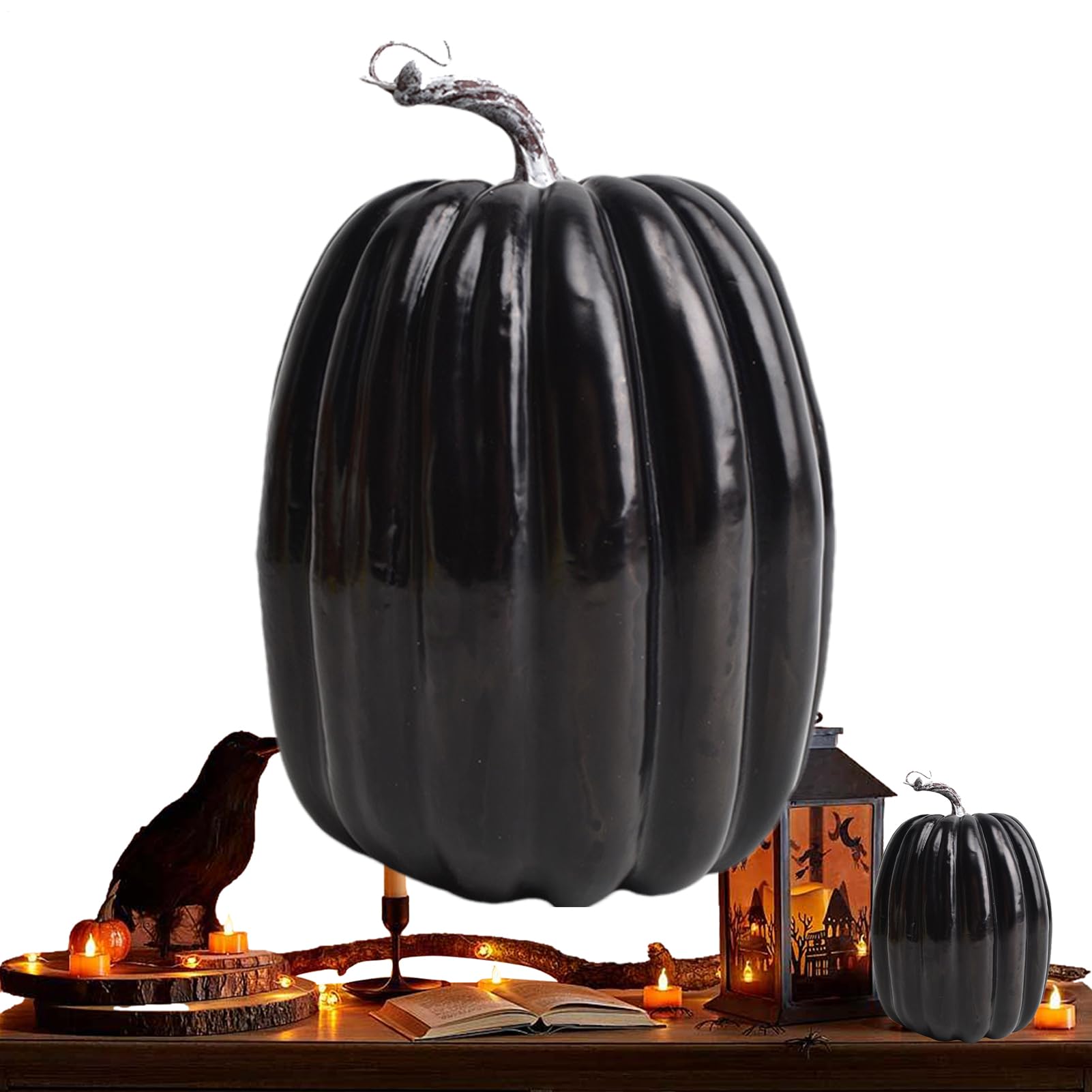 Calabaza artificial duradera que evita manchas y roturas en adornos de Halloween
