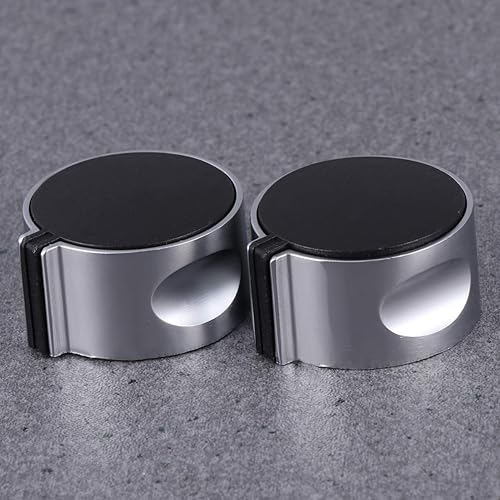 Miniatura 4 de Happyyami Botón de estufa de gas, 5 piezas, perilla de estufa de gas de metal, perillas de control de cocina de gas plateadas, adaptadores de