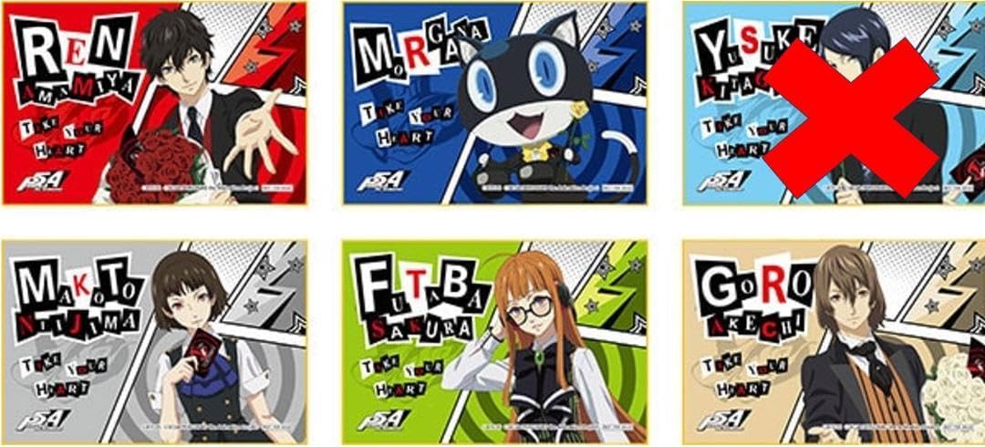 Amazon | ペルソナ5 色紙 全6種(喜多川祐介除く)5枚 ポスト