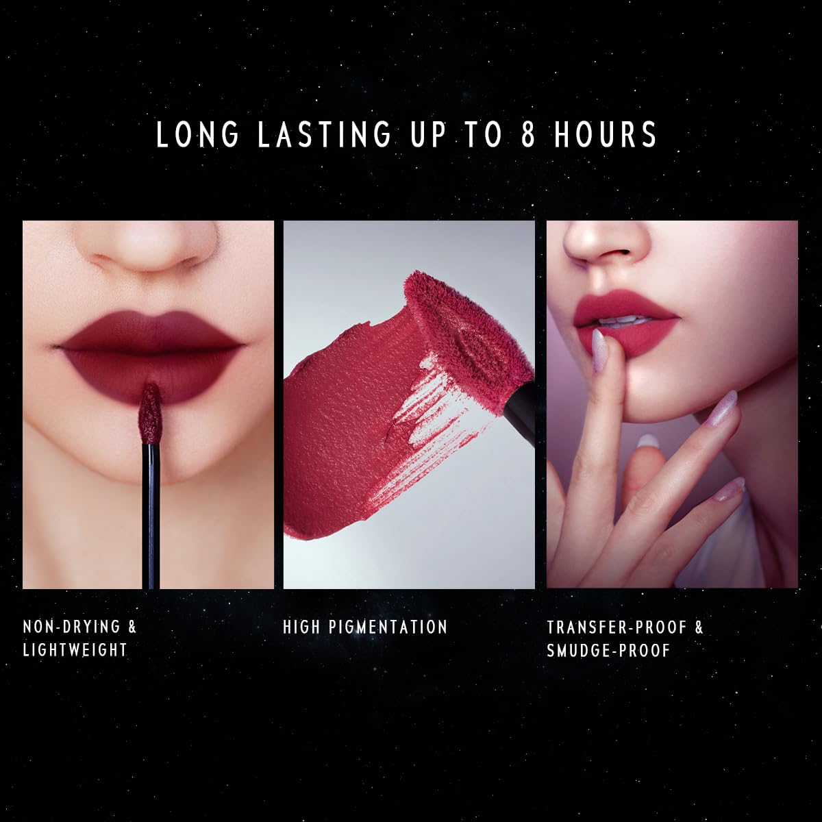 TIMEPHORIA NEBULA VELVET LIP CREAM-Long Lasting Lip Stain, Waterproof and Transfer Proof Lip Tint, Matte Finish Lipstick, Smooth Out Lip Lines, Lightweight Lip Cream, High Coverage (08 EQUINOX)