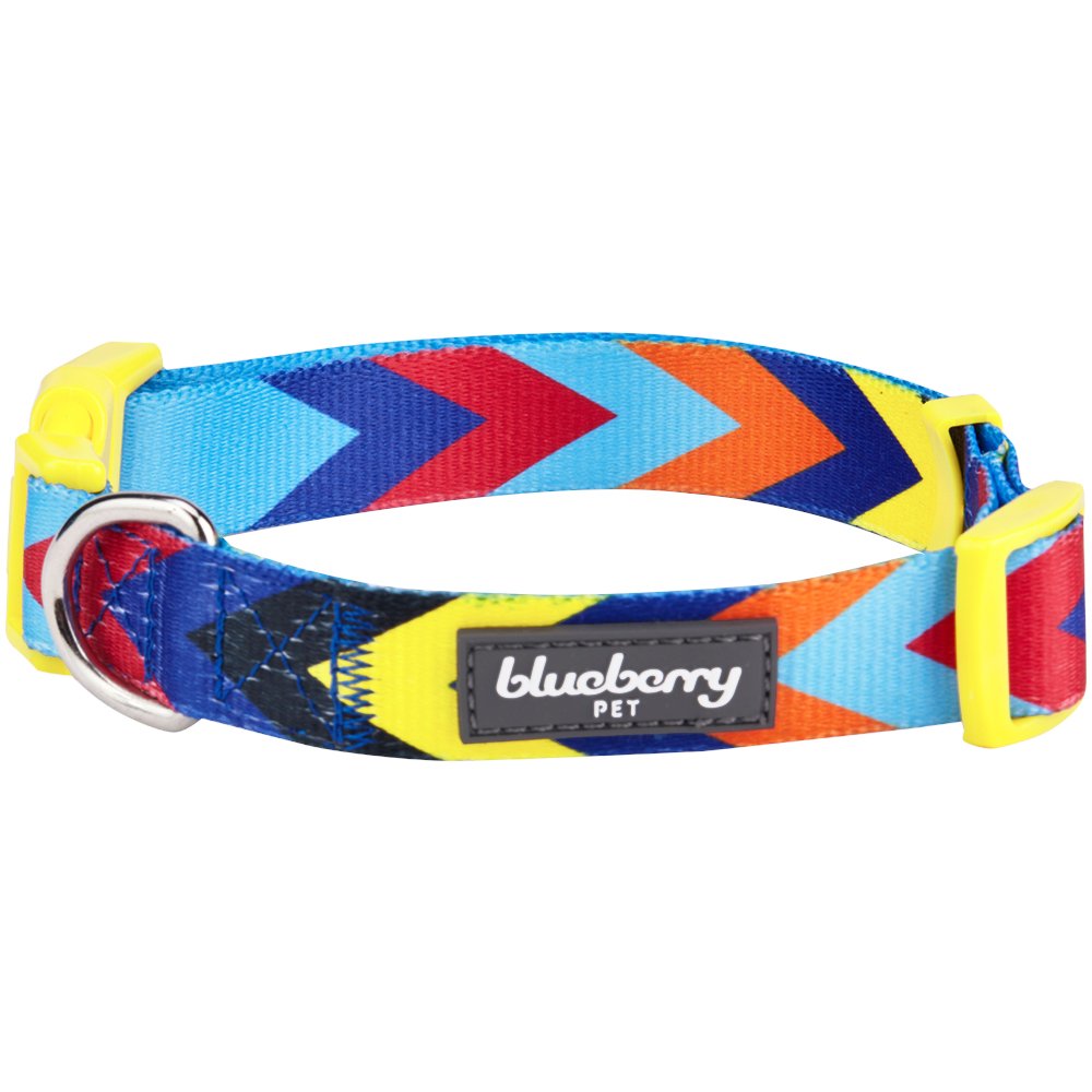 Blueberry Pet Multicolor Chevron Collar