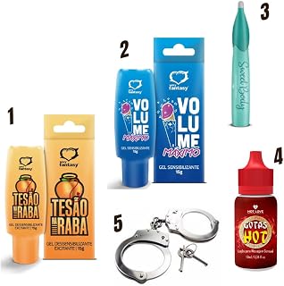 Kit 5 Produtos Sexy Shop Estimulante Dessensibilizante Namorados Excitante Beijável
