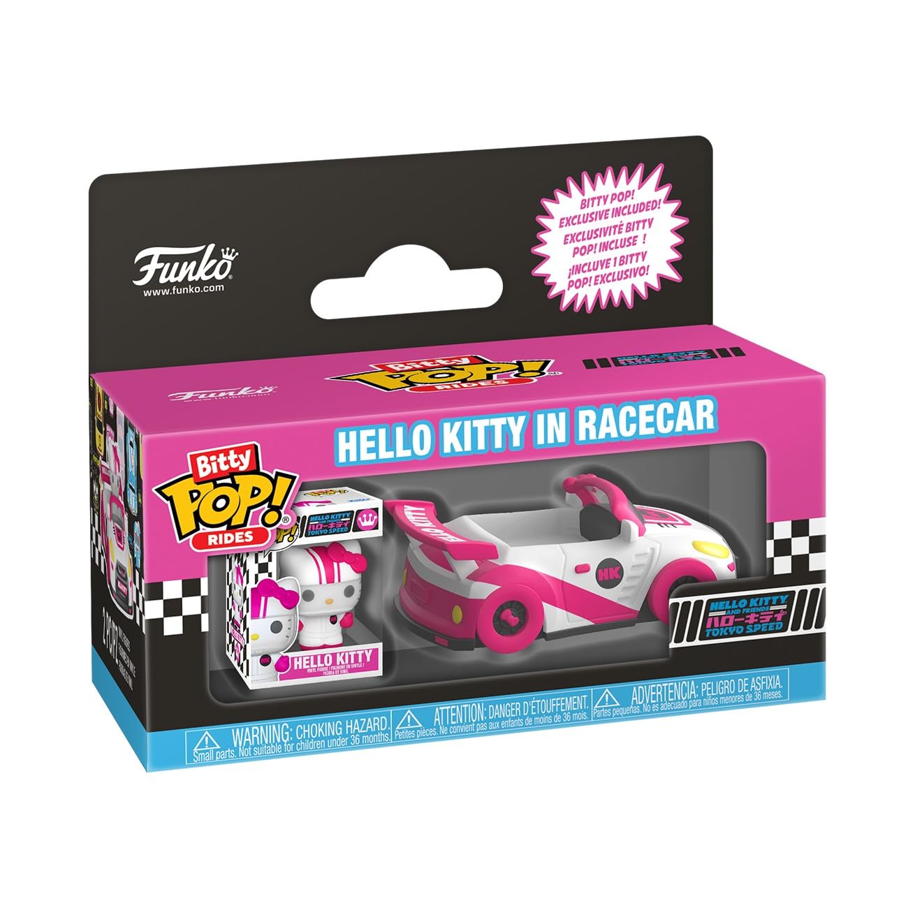 Funko Bitty POP! Ride: Sanrio, Racecar with Hello Kitty, Collectable Vinyl Figure, Gift Idea, Official Merchandise