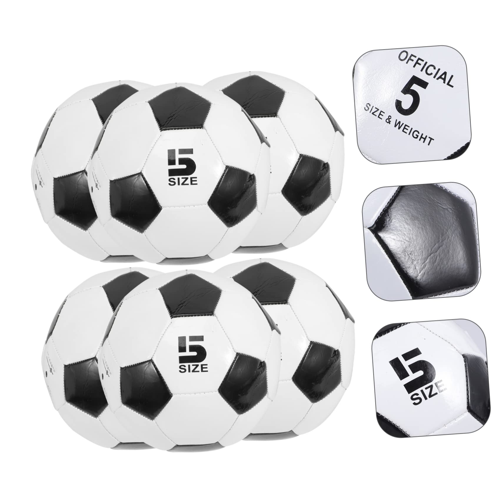 ibasenice 6 Piezas Balón De Fútbol De PVC Fútbol De Entrenamiento para Jugar Exteriores para Prácticas