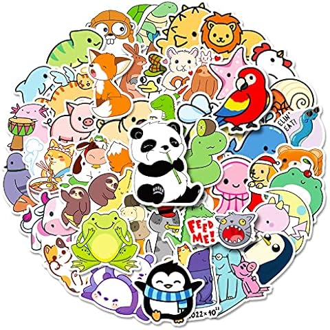 Animal Stickers for Kids, 100PCS Cute Vinyl Waterproof Stickers, Aesthetic Sticker Packs for Water Bottle, Laptop, Phone, Computer, Scrapbooking, Skateboard for Teens Girls Boys Adults Cover