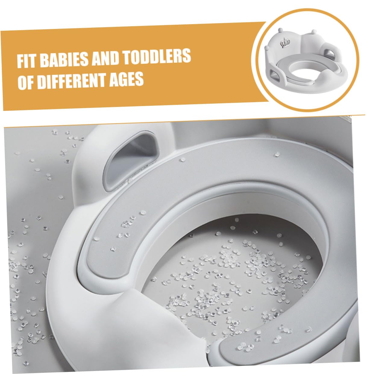 YARNOW Asiento de Inodoro para Niños Pequeños, Desmontable y Cómodo, de Material Pp, Adecuado para Uso Doméstico en Entrenamiento de Baño para Niñas y Niños