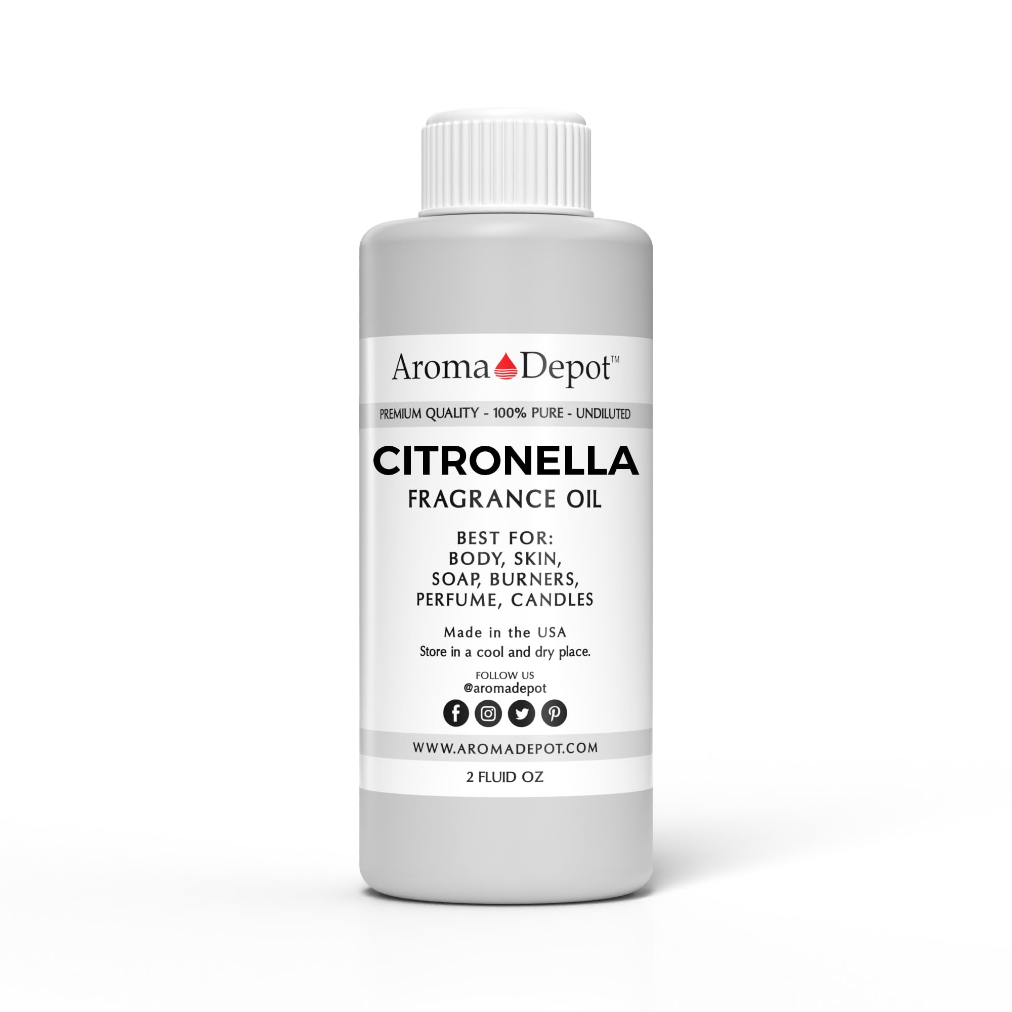 Citronella 2oz. Fragrance Oil I Perfume I Skin Oil I Scented Oil. DIY Projects Such as Candles, Bath Bombs, Body Butters, Creams &amp; Lotions. Few Drops in The Diffuser, Burners, or Warmers.