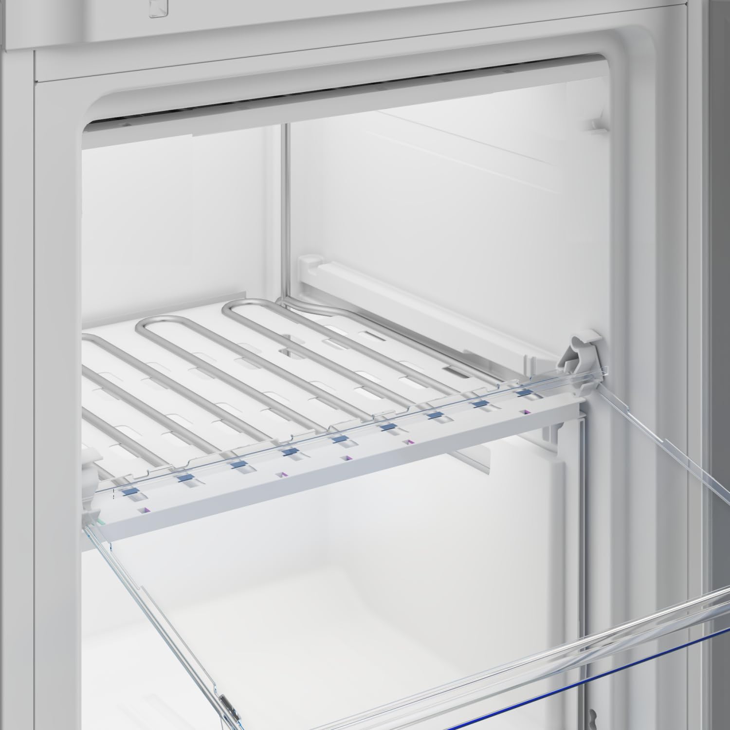 Beko RFSM200T40WN - Congelador, capacidad neta de 196, antiescarcha, función de congelación rápida, pantalla LED, 4 cajones de congelación, nivel de ruido 39 dB (A), se puede utilizar en habitaciones