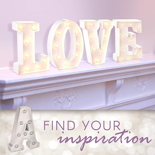 Miniatura 7 de Darice - Cartel de metal plateado con forma de letra