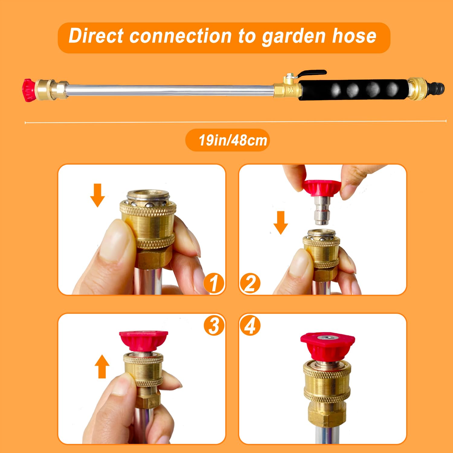 Jet idrojet con ugello ad alta pressione, tubo dell'acqua ad alta pressione,spruzzatore ad alta pressione,idropulitrici ad alta pressione, lance Jet Spruzzatore per auto, giardino