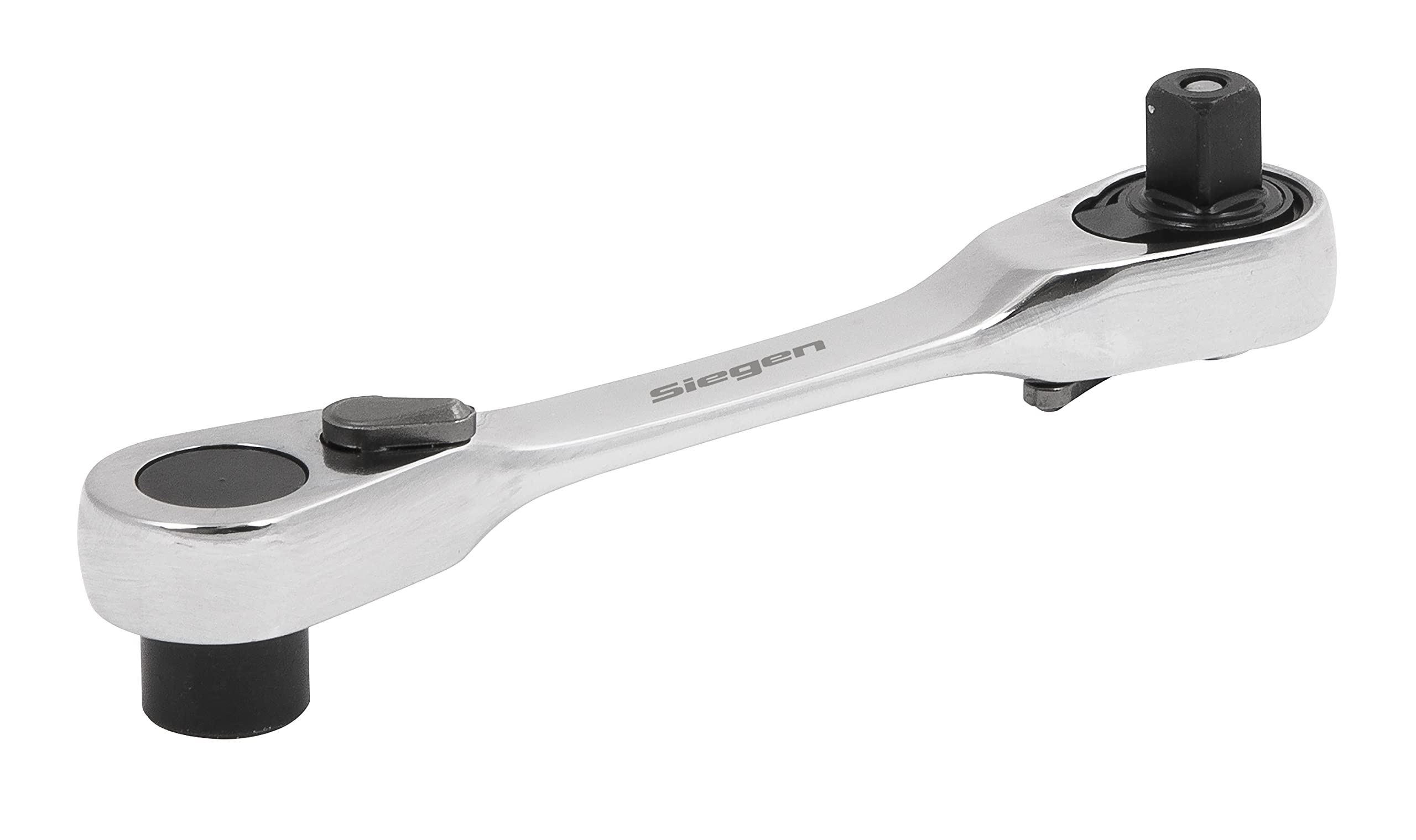 Sealey Siegen 1/4" Hex x 1/4" Sq Drive Micro Ratchet Bit Driver/Wrench - S01251, Silver - Image 2