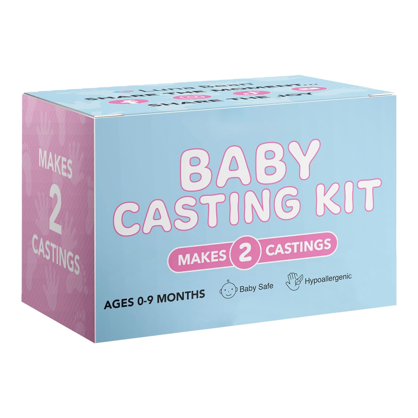 Kit per Calchi di Manine e Piedini del Bambino Kit Per Impronte Del Piede | Stampo Per Mani E Piedi Con Memoria Delle Tappe Evolutive Per Camera Da , Soggiorno E Studio