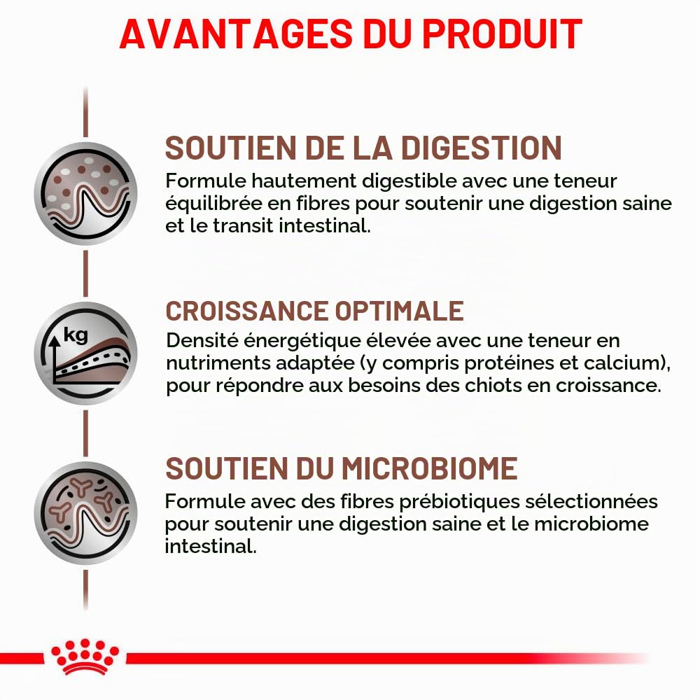 Royal Canin Veterinary Gastrointestinal Puppy Ultra Soft Mousse | 12 x 195 g | Aliment Complet pour Chiots | pour Aider en Cas de Troubles aigus de l'absorption intestinale