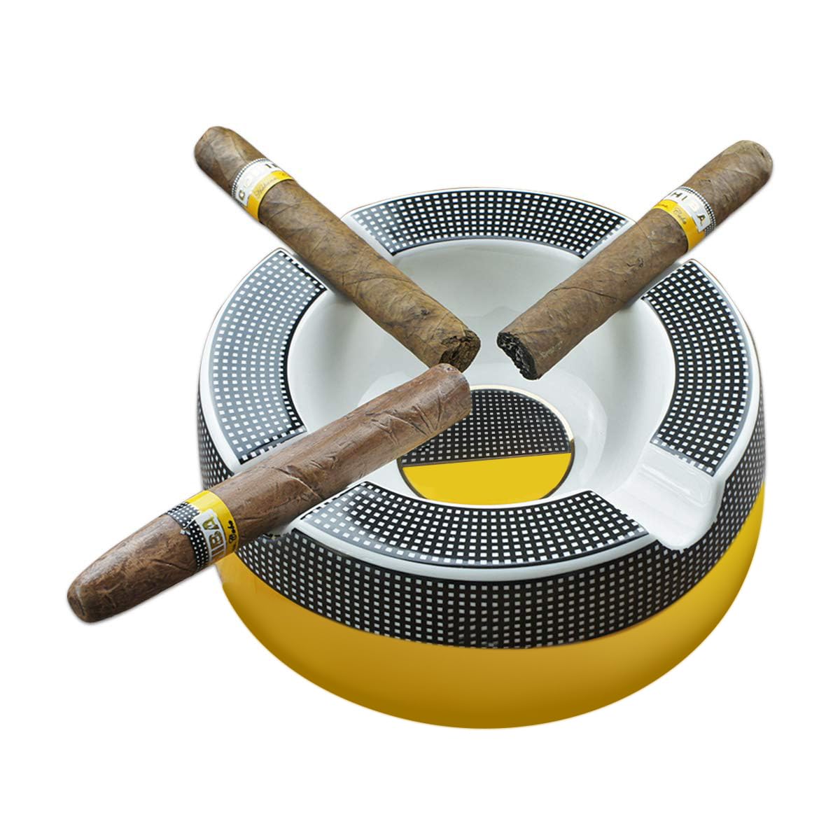 Cigar Ashtray Big Ashtrays for 8" Round Cigarettes Large Rest Outdoor Cigars Ashtray for Patio/Outside/Indoor Ashtray Gifts for Men