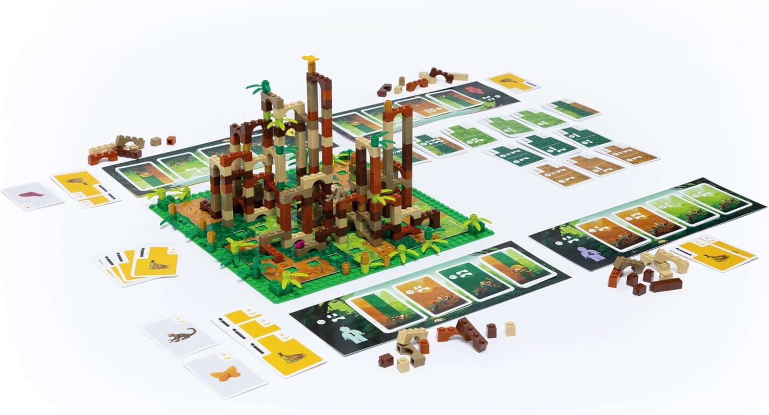 Asmodee | LEGO Monkey Palace | ES/NL | Dotted Games | DESDE 10 AÑOS | 2-4 JUGADORES | 30-60 MINUTOS | JUEGO DE ESTRATEGIA E