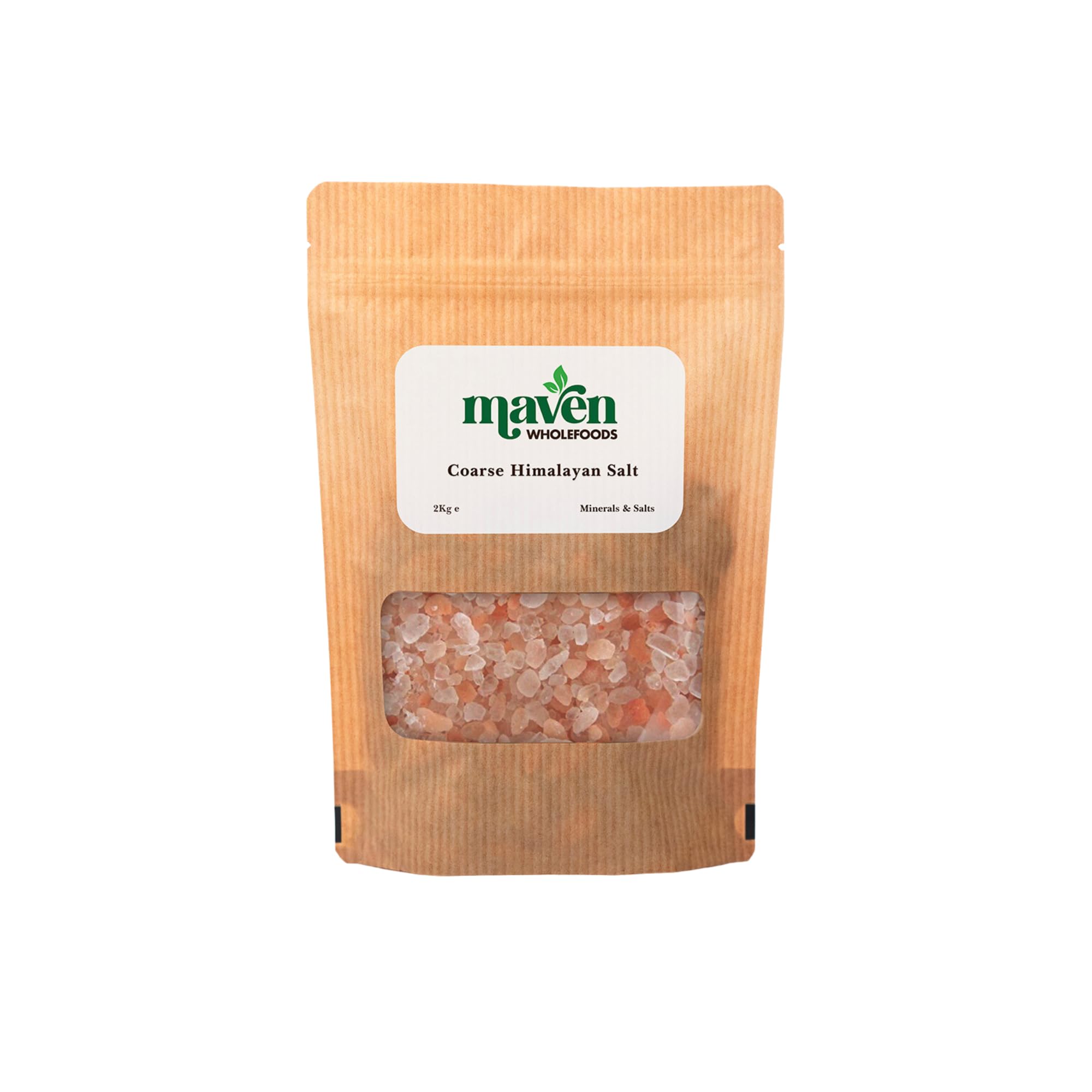 Maven Wholefoods Coarse Himalayan Rose Pink Salt 2kg | Vegan | Natural & Unrefined Pink salt from the Himalayas | For Healthy Life | Suitable for Vegetarian | Packed Fresh in Resealable Bags (2kg)