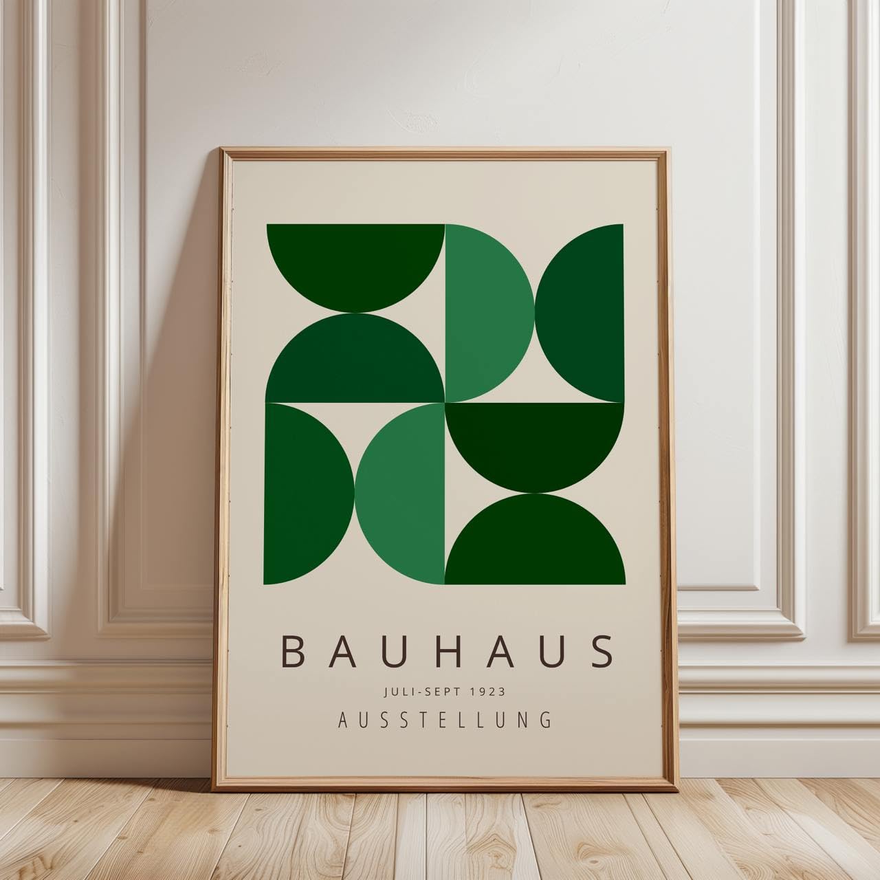 ARTINSPIRIO Impression d'art Bauhaus - Vert - Sans cadre - 50 x 70 cm