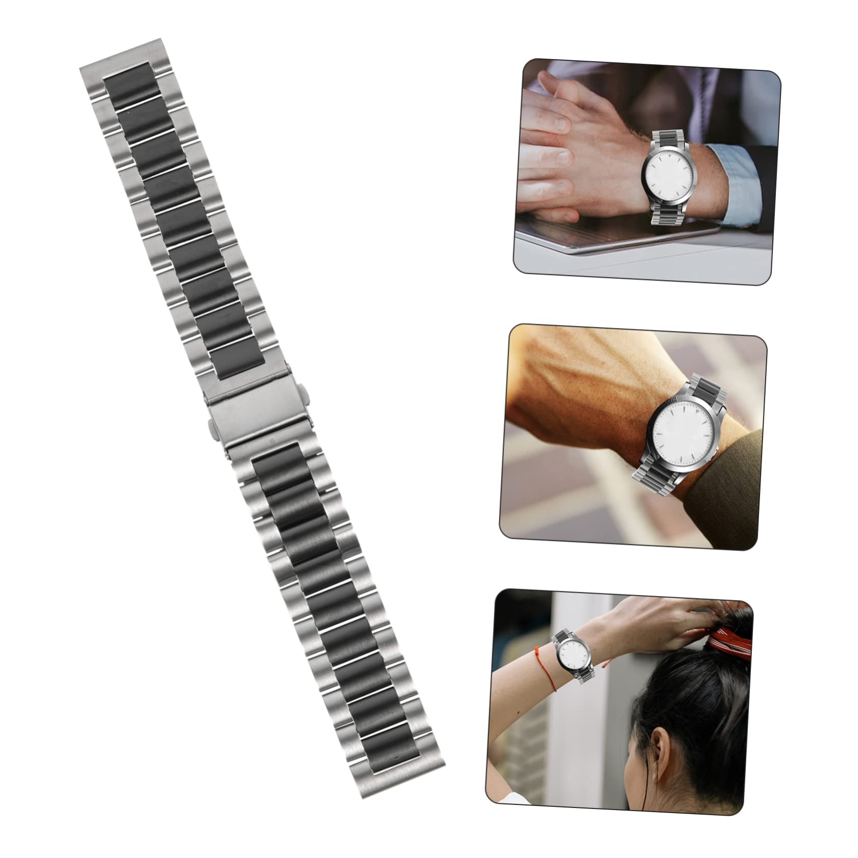 Gatuida 4 Pièces Bracelet De Remplacement Reloj Inteligente Para Hombre Bracelet De Montre En Acier Inoxydable Pour Homme Bande En Acier Inoxydable Pour Femmes Miss Bracelet Intelligent