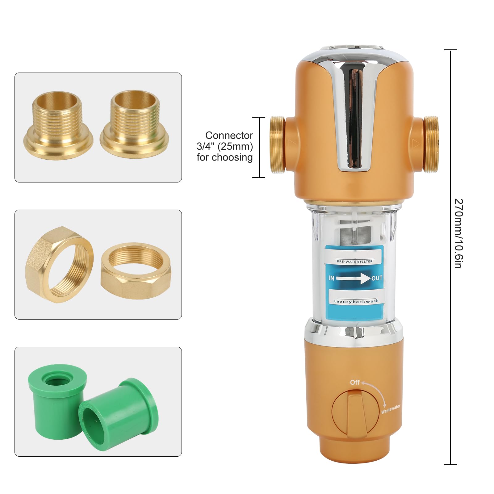Filtre 1 Micron Filtre à Eau Spin Down 1" - 40 Microns