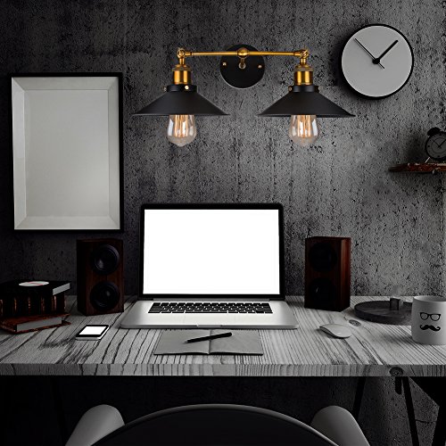 Linkax Lampada da Parete Industriale Retro Edison