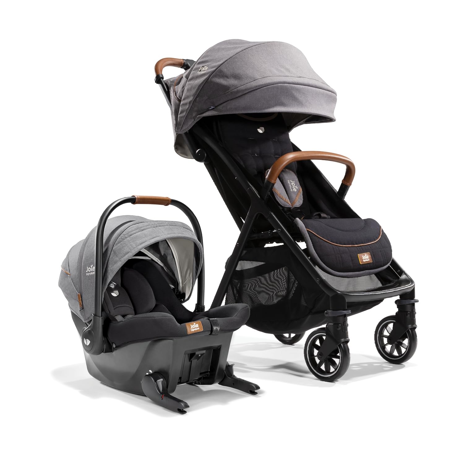 Joie - Pack Duo - Poussette Parcel™ Compacte + Sprint™ Siège Auto Bébé ISOFIX Intégré - Carbon
