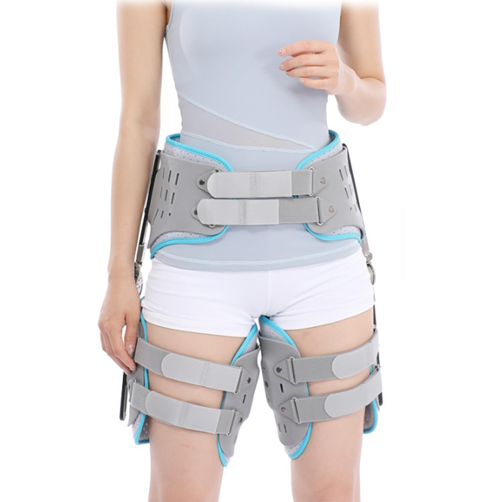 WDSOPK Hip Stabiliser Support Brace Adjustable Hinged Hip Abduction Orthosis Articulated Hip Joint Fixation Bracket Thigh Fracture Protector,Legs,Left (Legs A)