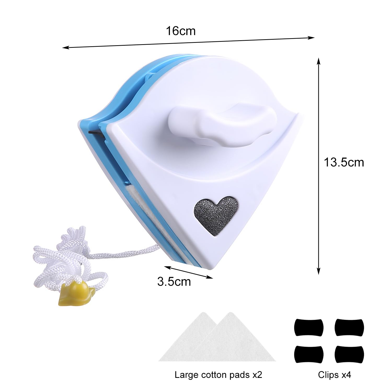 Xynovate Magnetischer Fensterreiniger Doppelseitig - Streifenfreier Glasreiniger Mit Sicherheitsseil