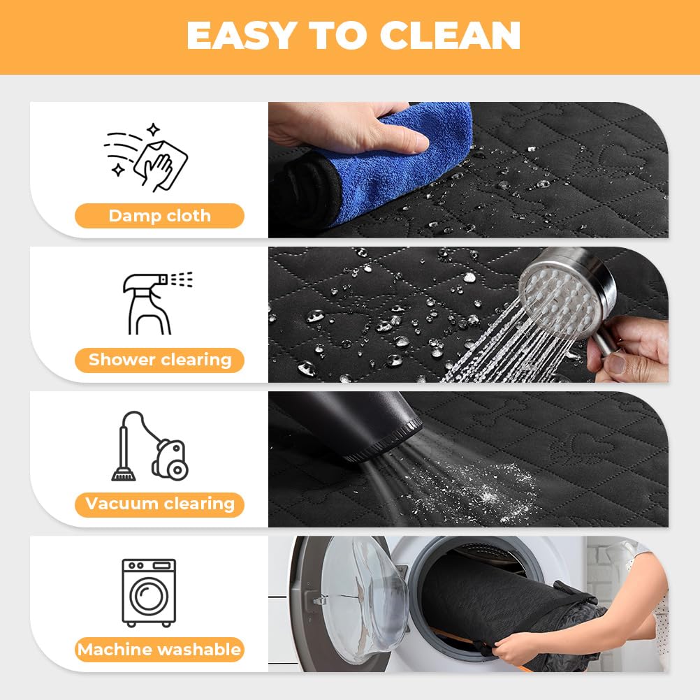 KYG Coprisedile Auto per Cani con Telo Extra Rmovibile Telo Auto per Cani Impermeabile e Resistente Telo Cane Auto Sedili Posteriori con Finestra in Rete, Facile da Pulire, Antiscivolo e Antigraffio