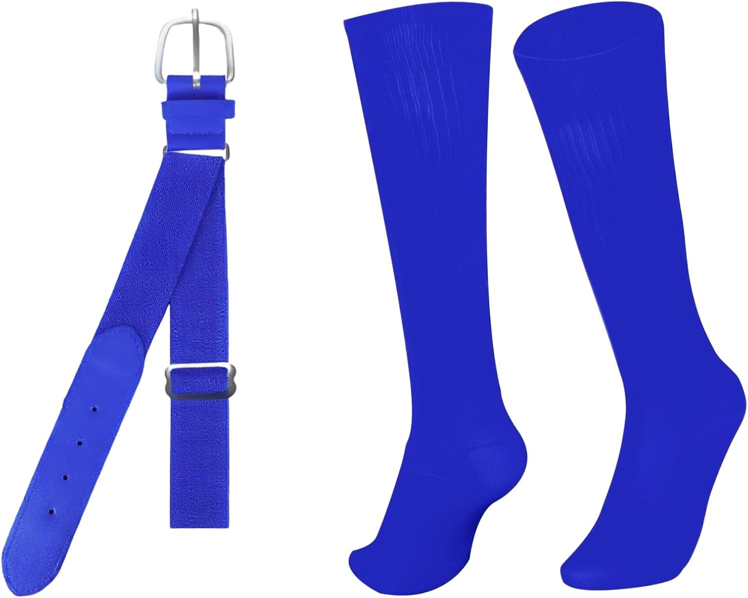 Youth Baseball Socks Softball Soccer Socks and Adjustable Belt Combo Set for Youth Boys Girls