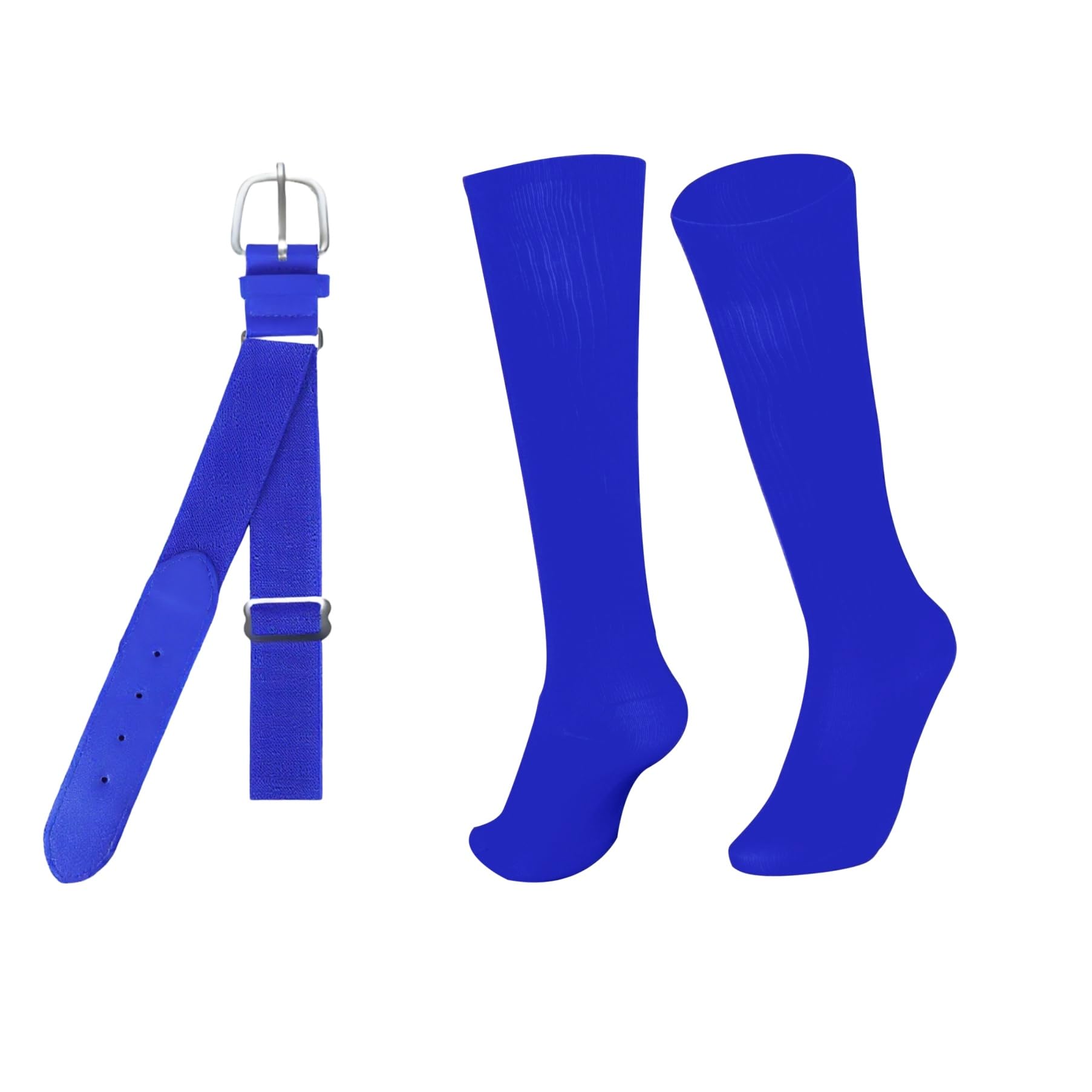 Youth Baseball Socks Softball Soccer Socks and Adjustable Belt Combo Set for Youth Boys Girls