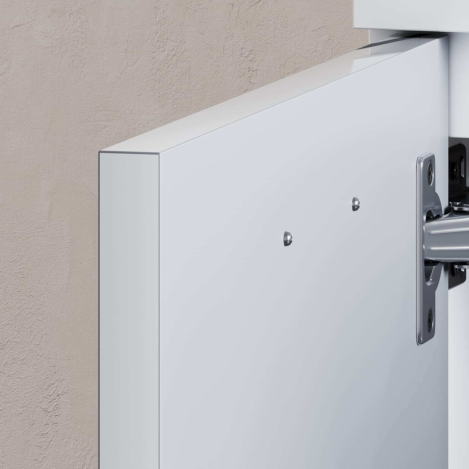 Set di mobili da bagno con lavabo bianco con mobiletto da 45 cm, set di mobili da bagno con specchio, programmi completi per il bagno, 2 pezzi, da appendere, lucido