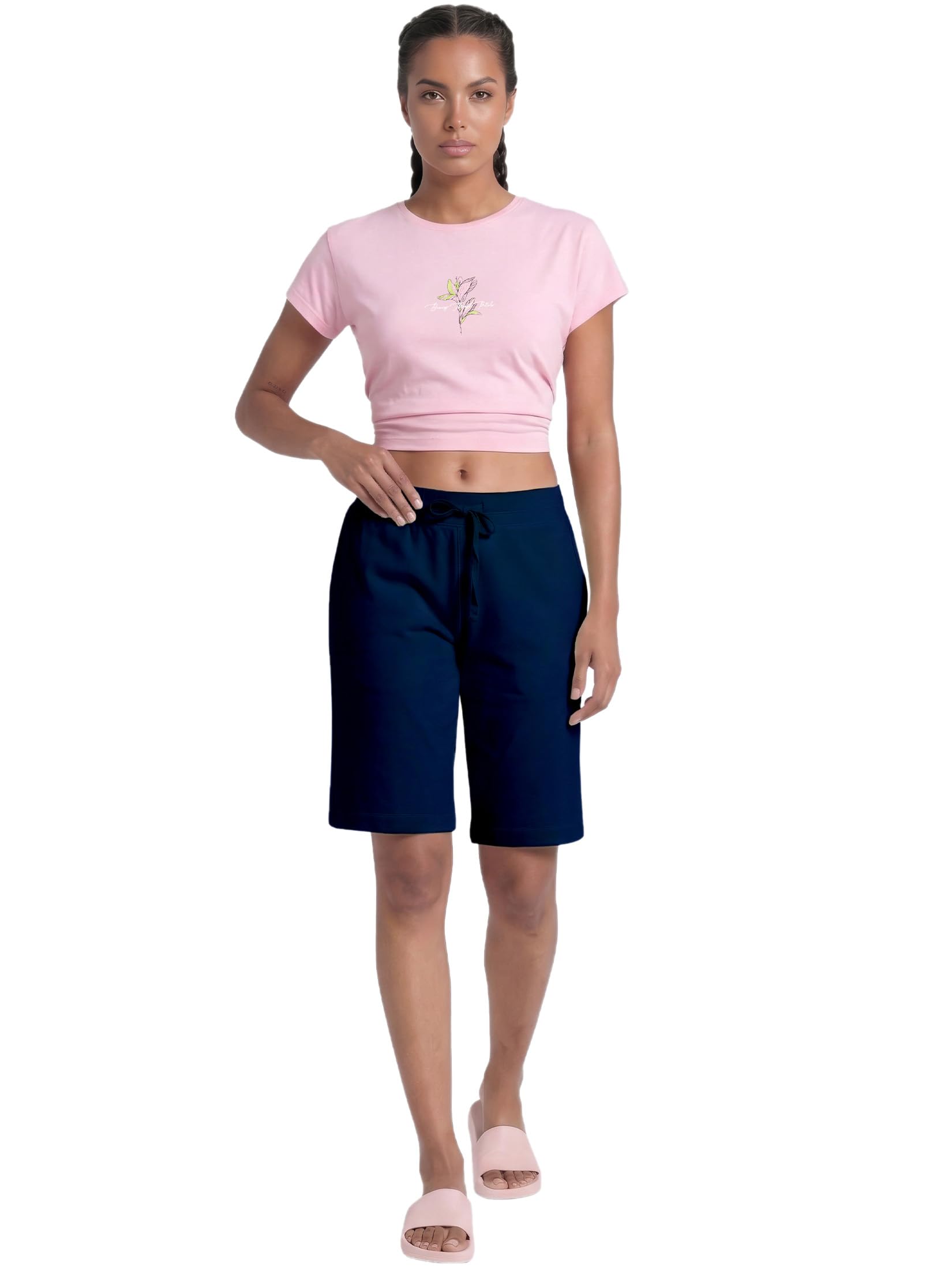 enamor E044 Essentials Womens City Shorts-picture-24