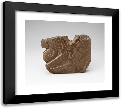 ArtDirect Classic Veracruz 23x20 Black Modern Framed Art Print Titled Fragment of a Hacha Black Modern Wood Frame,Black Modern Wood Frame With