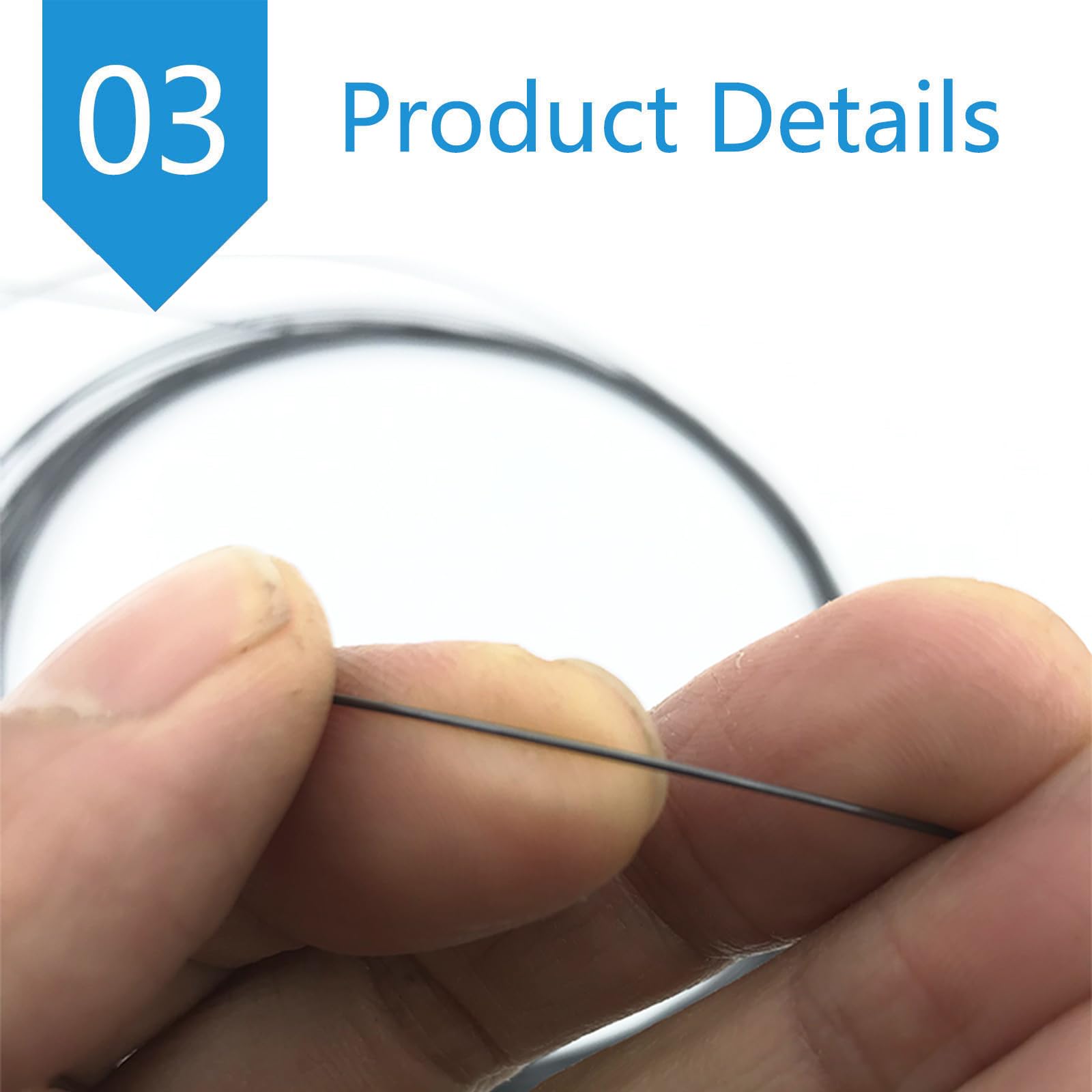 Fil à mémoire de forme en nitinol - Fil pré-entraîné noir de 1 mètre(0.1mm)