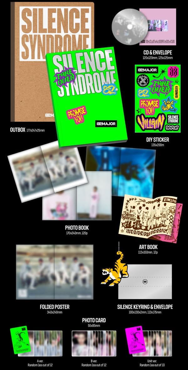 82MAJOR SILENCE SYNDROME 3rd Mini Album CD + Photobook + 2 Photocard + Unit Photocard + Sticker (TAKEOVER)