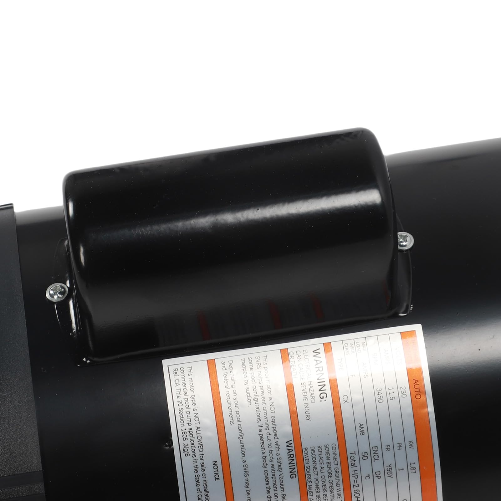 Fafeicy B2840 Motor de Bomba de Piscina de una Sola Velocidad, 2.5 Caballos de Fuerza 3450rpm 11.5A Pida Cuadrada para MAX-e-Glas Dyna-Glas con Protección de Sobrecarga Térmica