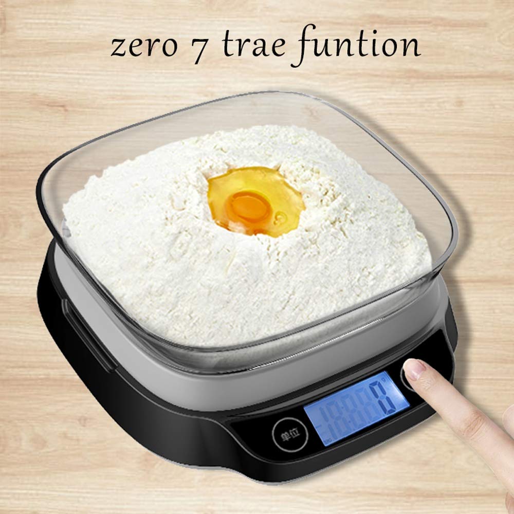 Precyzyjna cyfrowa waga kuchenna 5 kg/1 g, precyzyjna elektroniczna waga kuchenna, domowa waga do ważenia żywności z funkcją zerową i tarowaniem
