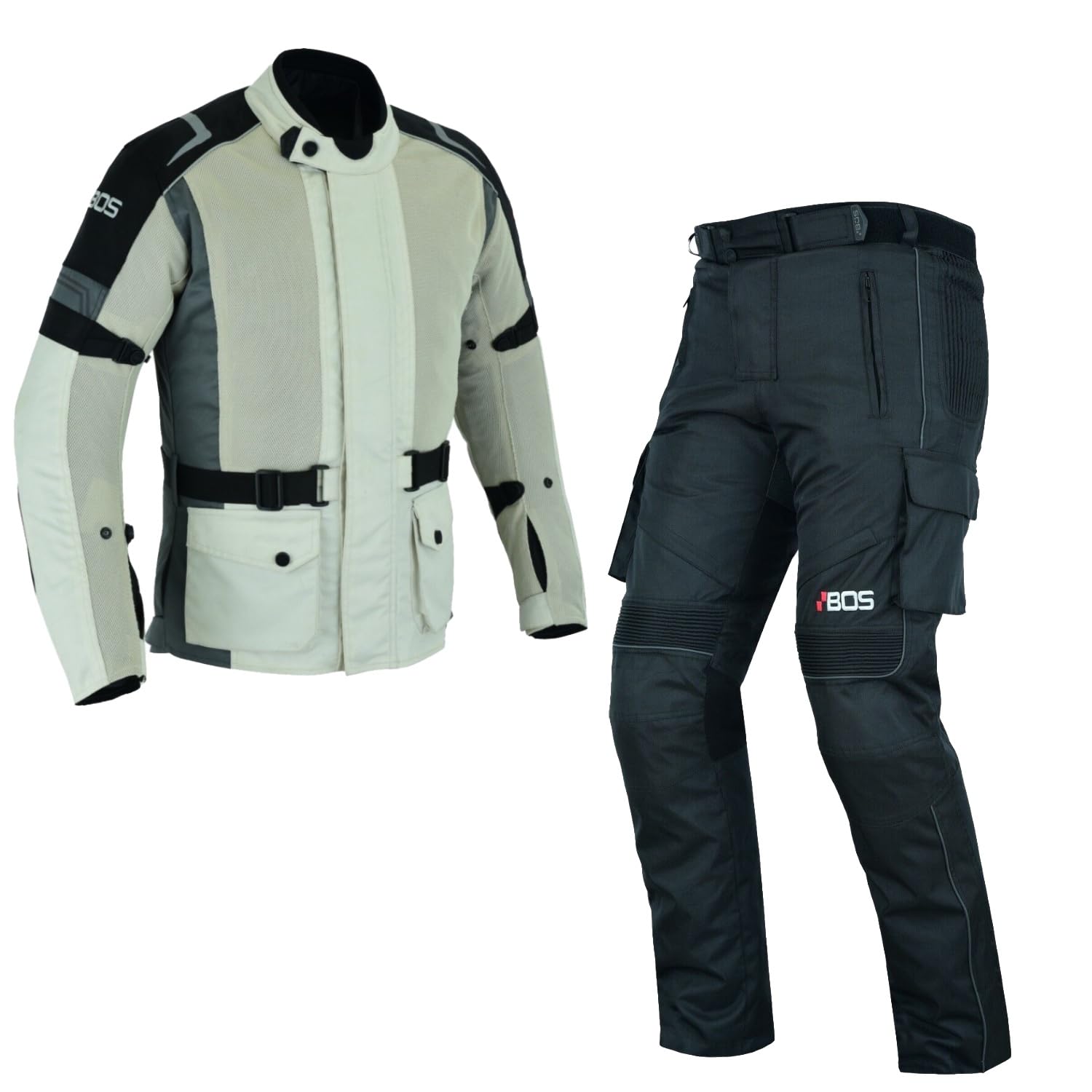 Textile Motorradkombi Herren – Wasserdichte Jacke & Hose mit Protektoren,Motorradkombi Herren 2-Teilig – Textiljacke + Motorradhose für sicheres Fahren