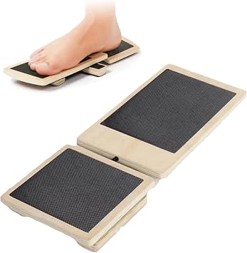 Ankle Balancing Board Ankle Strengthener Board Wooden Foot Strengthener Trainer Foot Stability Exerciser for Sprained Ankle Valgus Varus HolderZ146-1