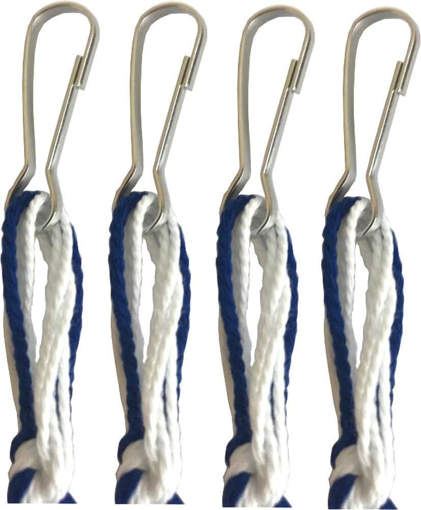 Pants/Jeans Tzitzits (Set of Four) White with Royal Blue Thread-Tassels with hanging hooks (w/Longer Blue Messiah Thread)