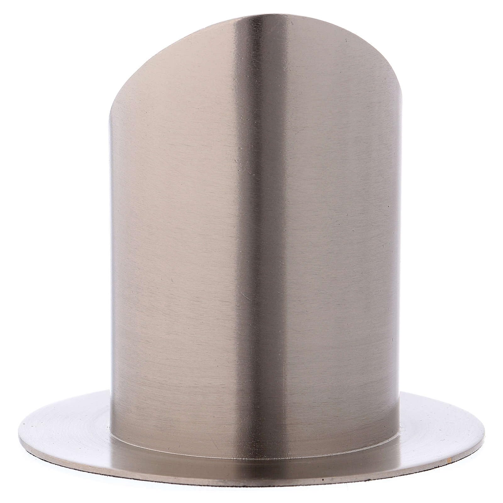 Holyart Portacero Tubolare con Apertura Ottone Argentato Opaco