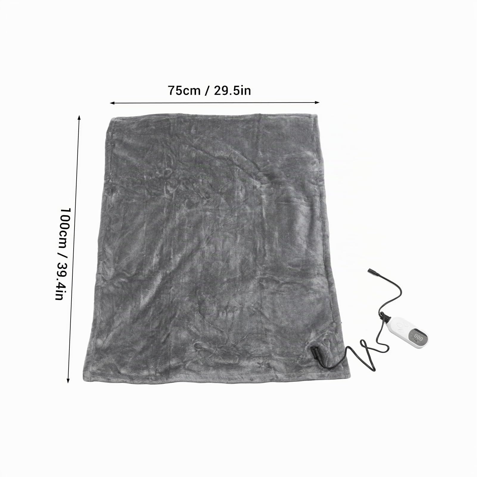 Couverture Chauffante 12 V, Couverture Chauffante pour Voiture, Couverture électrique de Voiture Respirante à Chauffage Rapide en Flanelle Douce et Chaude pour Le Camping, 100 X