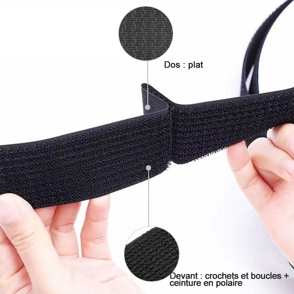 Fermacavo In Velcro Regolabili E Riutilizzabili - Confezione Da 12 - 30x2,5 Cm - Per Organizzare Cavi, Tubi, Cuffie E Attrezzi - 3