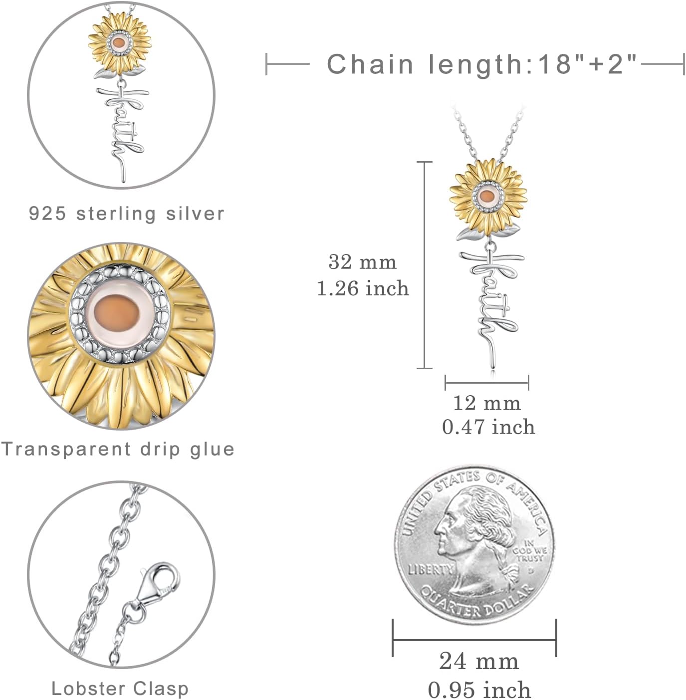 Mustard Seed Necklace 925 Sterling Silver Mustard Seed Jewelry Christian Jewelry Gifts for Women - Image 4