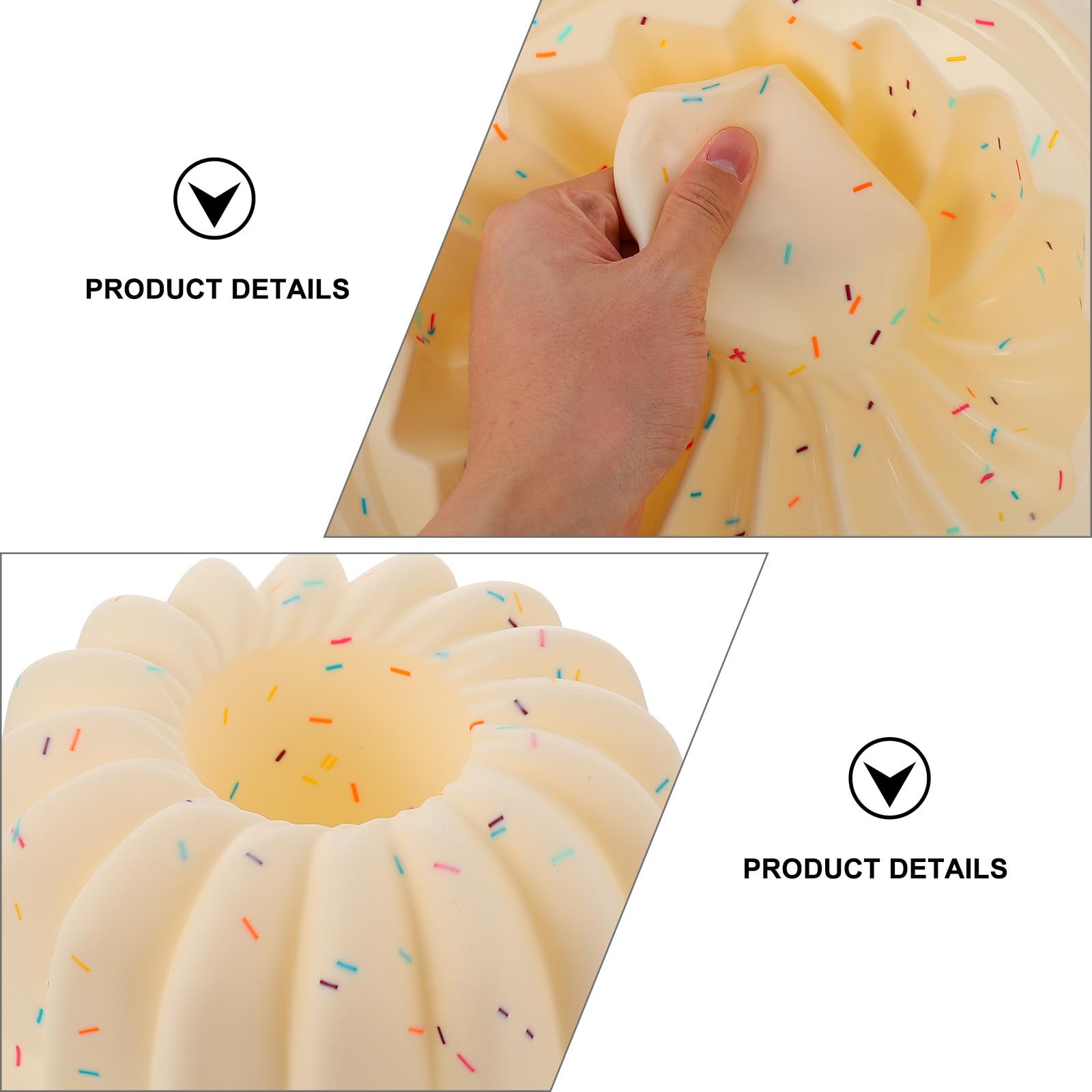 Kichvoe Stampo Resistente e Durevole Rotondo per Torta in Silicone Antiaderente Cava Struttura a Spirale per Uso Domestico e Professionale