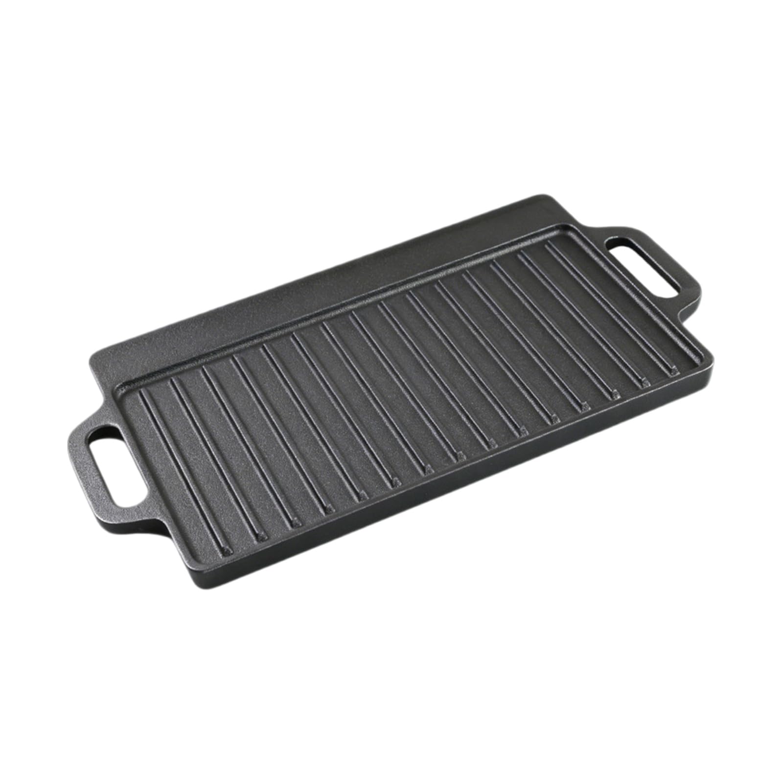 Tfaoys B Sided Cast Iron Grill And Griddle Pan With Smooth And Textured Design Reversible Pan For Stovetop Oven Cast Iron Grill