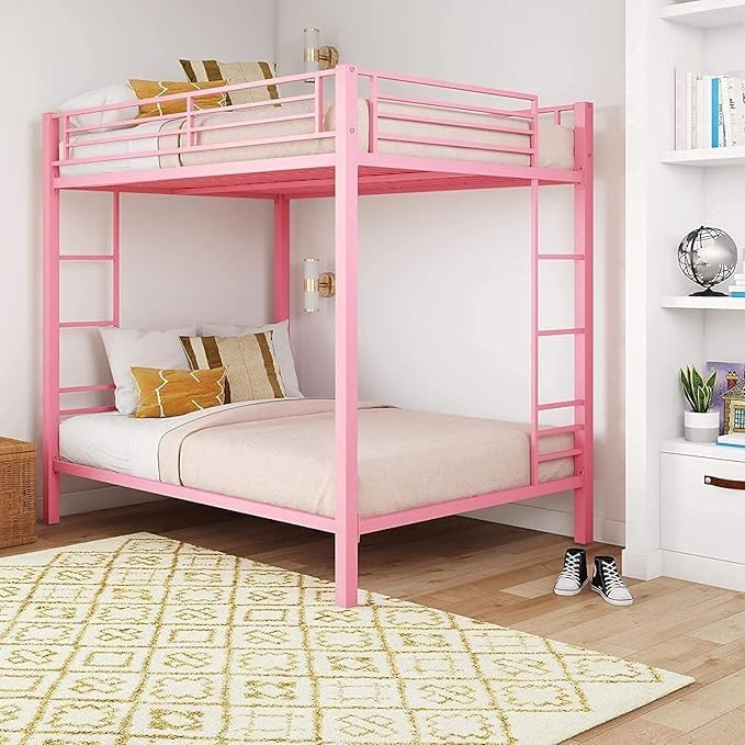 A R Creation Shop Double Metal Bunk Bed Without Mattress -(Glossy_Pink) A R Creation Shop Double Metal Bunk Bed Without Mattress -(Glossy_Pink)