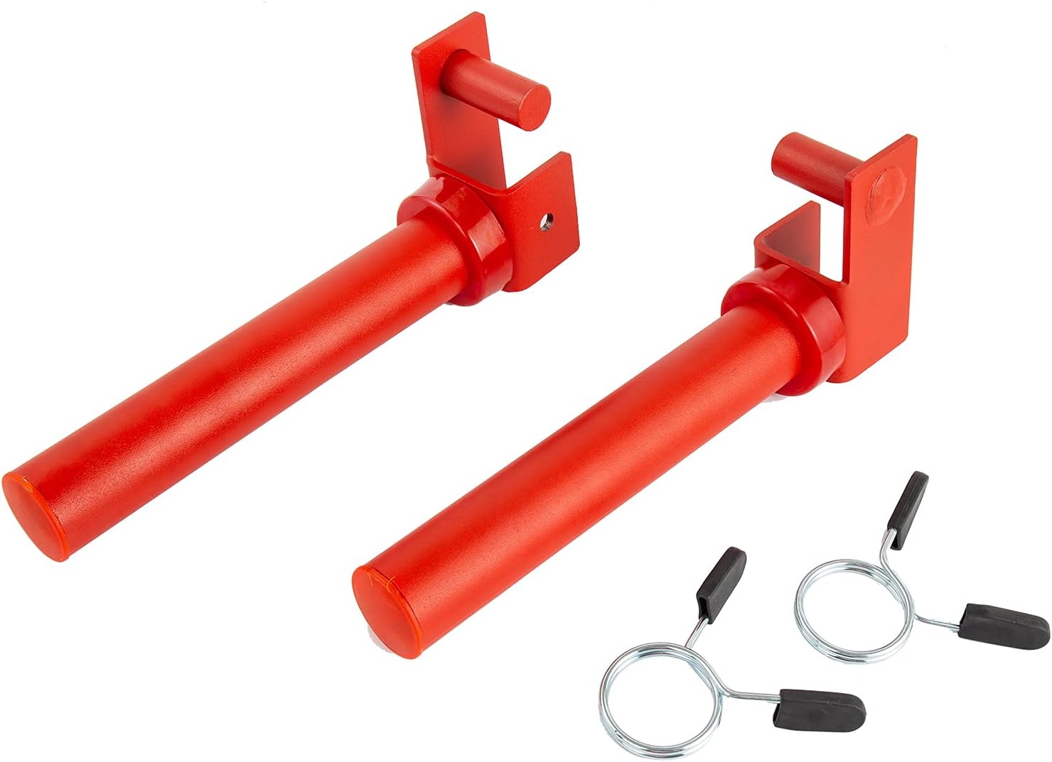 ZOVOTA Olympic Weight Plate Holders Attachment Fits 2" Weight Strength Training Plates Tube Power Cage Set of 2 Storage Rack(Red-2x2) : Sports & Outdoors
